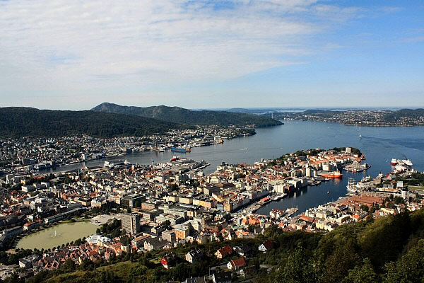 Bergen vanaf de Fløien